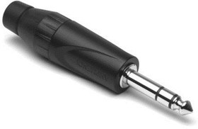 JS3PB, Phone Connectors 1/4"PLSTC BKSHELL BLACK FINISH