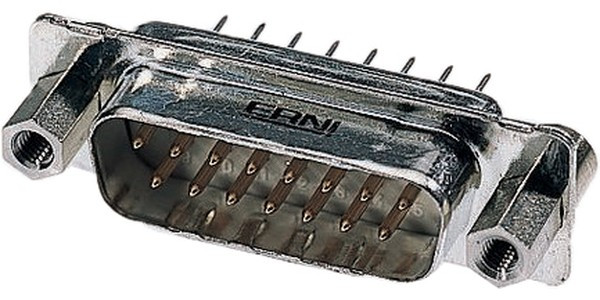 023157, TMC 15 Way Through Hole D-sub Connector Plug, 2.84mm Pitch, with 4-40 Screwlock, M3 Insert 023157, TMC 15 Way Through Hole D-sub Connector Plug, 2.84mm Pitch, with 4-40 Screwlock, M3 Insert