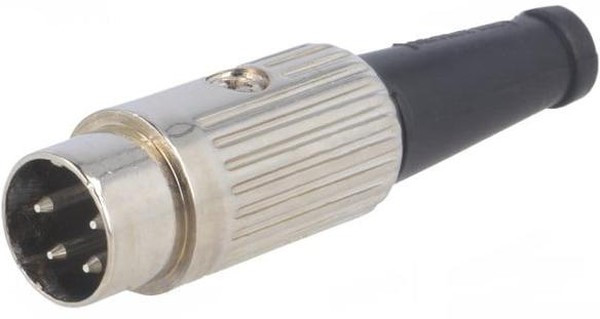 610-0400, Разъем DIN Аудио / Видео, экранированный, 4 контакт(-ов), Штекер, Монтаж на Кабель, Пайка 610-0400, Разъем DIN Аудио / Видео, экранированный, 4 контакт(-ов), Штекер, Монтаж на Кабель, Пайка