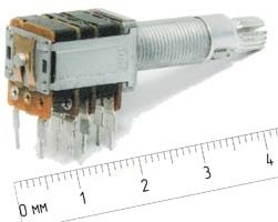 Резистор переменный поворотный 50к\\13мм\\\вкл-выкл 2C; №4686 РПвр 50к\\13мм\\\вкл-выкл 2C