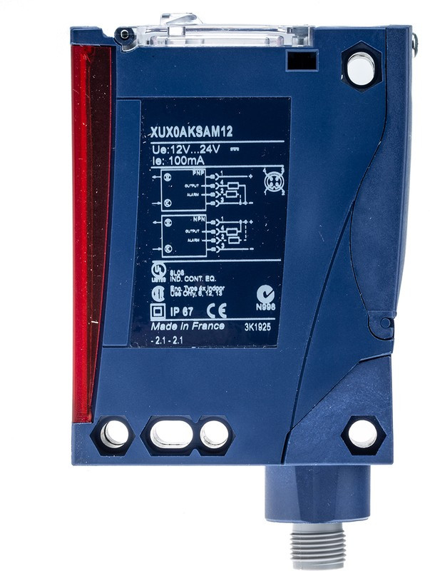 XUX0AKSAM12, Optical Sensor 15m 2ms 24V 100mA IP65 / IP67 XUX