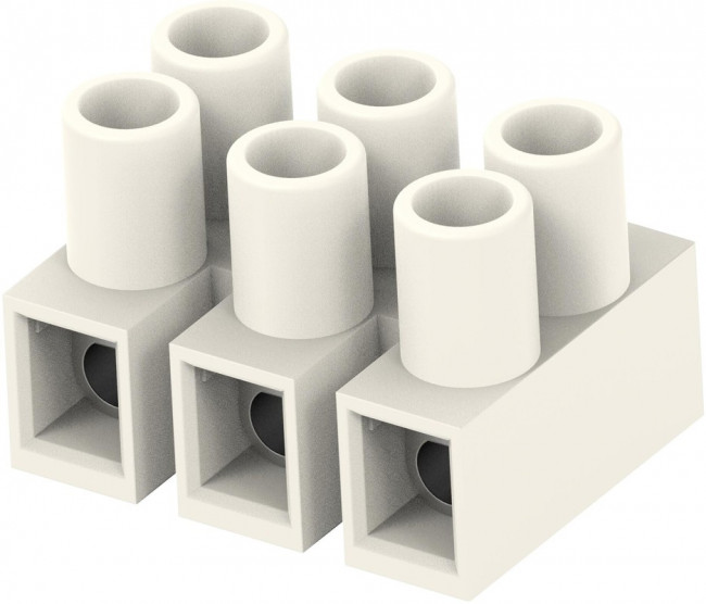 1776293-3, Terminal Strip, 3-Way, 30A, 26 12 AWG Wire, Screw Termination