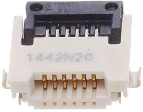 XF3M-0615-1B, FFC &amp; FPC Connectors 6 Pins .5mm Pitch