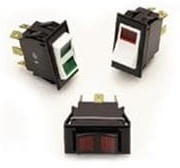 LTILA51-6S-WH- AM-NBL/125N, Rocker Switches SP ON-NONE-OFF 125V AMBER