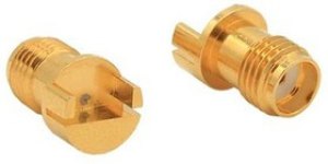 RFSMACJAAA, jack PCB Mount Circular Coaxial Connector, Jack Screw Termination, Straight Body