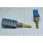 Резистор переменный, поворотный 50кОмx2/50кОм, линейность A/W, ширина 13мм, вал и размеры S5x33, BHT