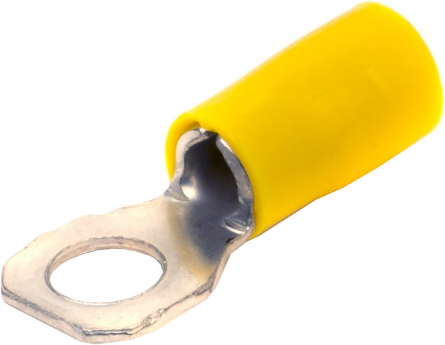 Наконечник кольцевой изолированный 2.5-6кв.мм отв. d6.2мм желт. (уп.50шт) DKC 2C6P