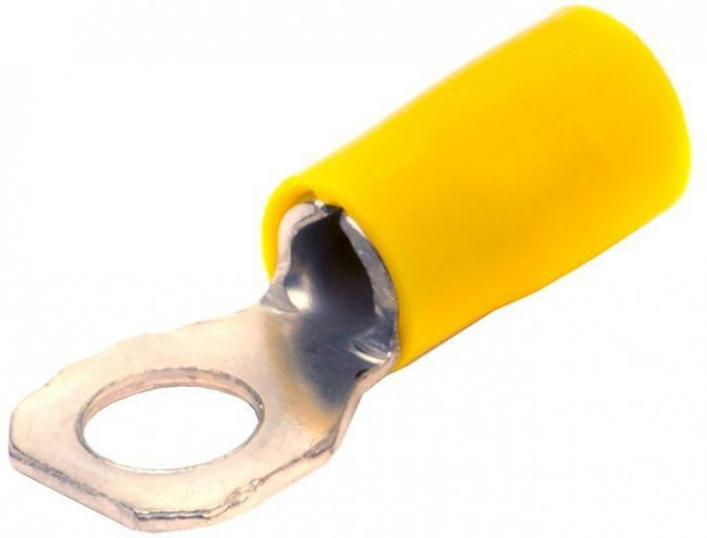 Наконечник кольцевой изолированный 2.5-6кв.мм отв. d6.2мм желт. (уп.50шт) DKC 2C6P
