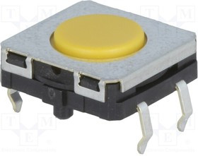 B3W-4005, Tactile Switches 12x12mm NoGroundTerm Flat 4.3mmH 350OF