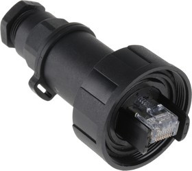 PX0834/B, Buccaneer Series Male RJ45 Connector, Cable Mount, Cat5e