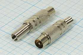 Штекер TV, 4-6мм, винт, пружинный хвост