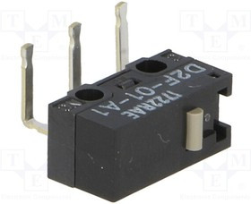 D2F-01-A1, Микропереключатель SNAP ACTION; без рычага; SPDT; 0,1A/30ВDC