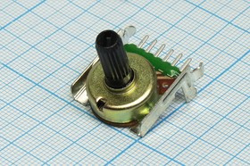 Резистор переменный поворотный 200к\B\16мм\ Y6x23,5\F-166K; №4637_B РПвр 200к\B\16мм\ Y6x23,5\F-166K