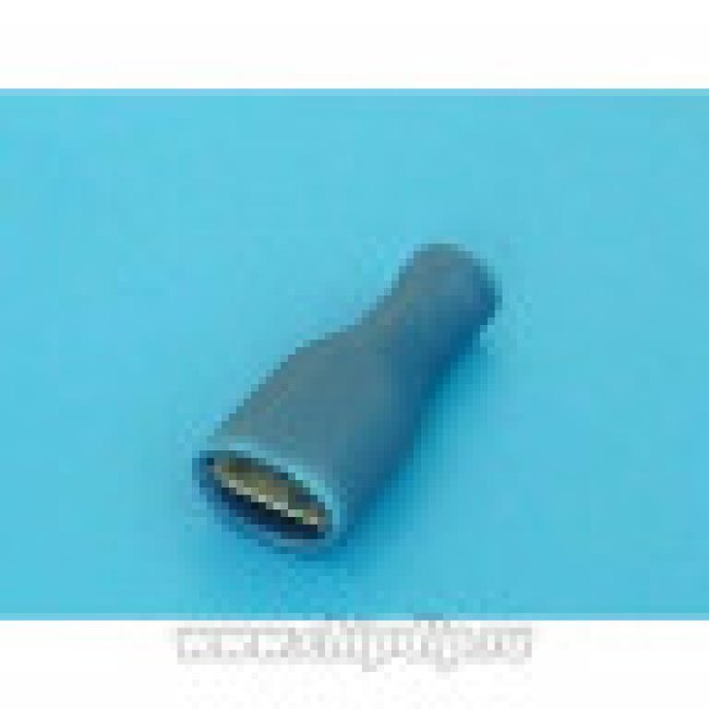 KLS8-01109-FDFD2-250 (SG57748) (TAI-2FI) (BF250F), Клемма ножевая 6.3мм, розетка, полностью изолированная, провод 1.5-2.5мм² (синяя)