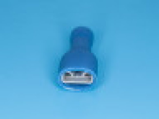 KLS8-01109-FDFD2-250 (SG57748) (TAI-2FI) (BF250F), Клемма ножевая 6.3мм, розетка, полностью изолированная, провод 1.5-2.5мм² (синяя)