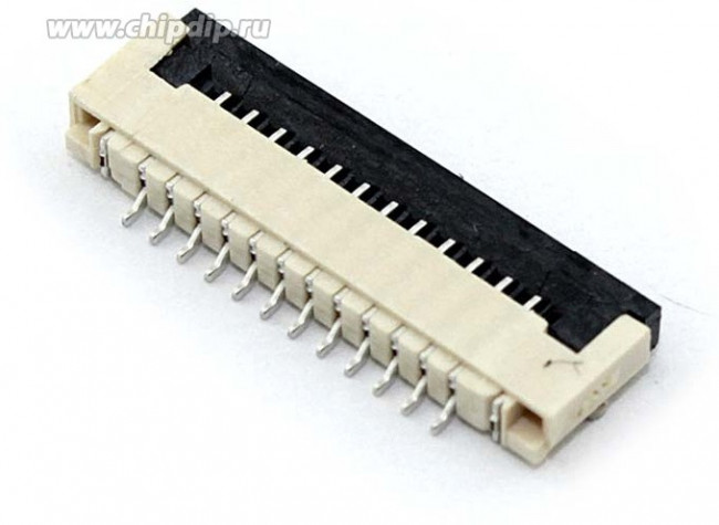 Разъем FPC Flip-Lock 1010-12RLGF 12 pin высота 1мм шаг 1мм