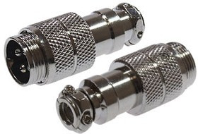 1-563-4, разъем MIC-16 4 контакта штекер металл на кабель