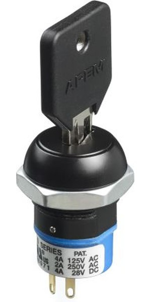 LK68GB126M3, Keylock Switches 4A 125V DPDT 2POS, Black