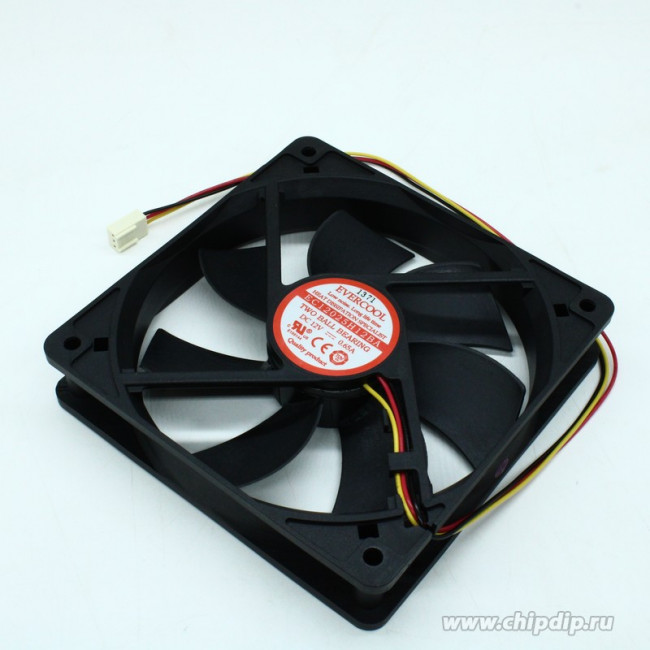 EC12025H12BA, Вентилятор 12В, 120х120х25мм , подш. качения, 2600 об/мин