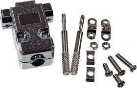 DNT-9C, корпус для D-SUB 9pin металлизированный с удлиненным винтом (158-09CCT)