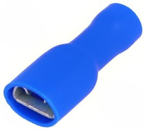 BM 00291, Наконечник: плоский, 6,3мм, 0,8мм, "мама", 1,5-2,5мм2, обжим, синий