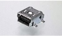 1734035-2, Разъем USB-B mini, USB 2.0, гнездо угловое 5pin SMD