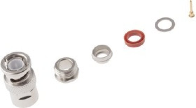 R142016000, Plug Cable Mount BNC Connector, 75, Clamp Termination, Straight Body R142016000, Plug Cable Mount BNC Connector, 75, Clamp Termination, Straight Body