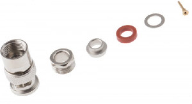 R142016000, Plug Cable Mount BNC Connector, 75, Clamp Termination, Straight Body R142016000, Plug Cable Mount BNC Connector, 75, Clamp Termination, Straight Body
