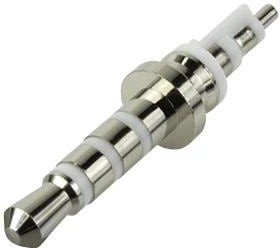 SP-2541-WT, Phone Connectors audio plug 2.5mm WHT 4conductor Cable mn