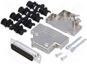 MHD45ZK25-DM25P-K, Разъем D-Sub; PIN: 25; вилка; "папа"; угловой 45°; MHD45ZK25-DM25P-K, Разъем D-Sub; PIN: 25; вилка; "папа"; угловой 45°;