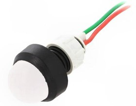LW-D20-24AC/DC, Индикат.лампа: LED, выпуклый, 24ВDC, 24ВAC, Отв: d13мм, IP40