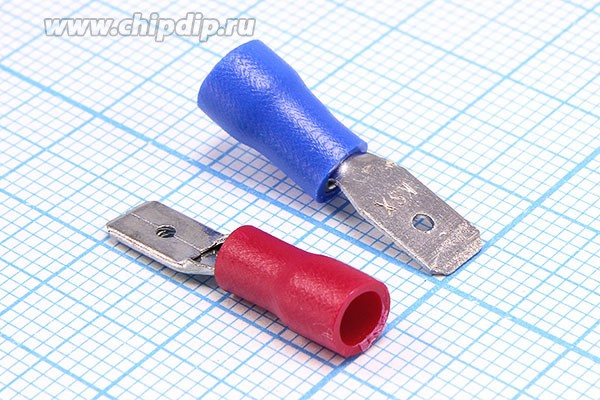 Клемма ножевая изолированная РПИп 2.5-5-0.8; №857 BT клемма штек 4,8x0,8\\1,5- 2,5S\обж\син\
