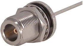 24_N-50-2-14/133_NE, 50 Straight Panel Mount, N Connector, Bulkhead Fitting, jack, Coaxial 24_N-50-2-14/133_NE, 50 Straight Panel Mount, N Connector, Bulkhead Fitting, jack, Coaxial