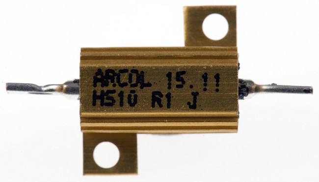 HS10 R1 J, 100m 10W Wire Wound Chassis Mount Resistor HS10 R1 J ±5%