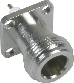 HYR-0328 (GN-328) (N-7318), Разъем N, гнездо, фланец 4 отверстия (Panel jack)