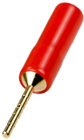 1-646G, раз1-646G, разъем акустический "TIP" штекер пластик позол. красный