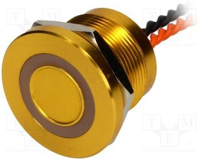 PS223P10Y31O12VT, Переключатель: пьезоэлектрический, Пол: 2, SPST-NO, 0,2A/24ВAC