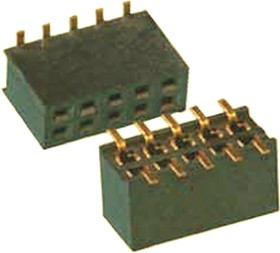 20021321-00020C4LF, MINITEK Series Straight Surface Mount PCB Socket, 20-Contact, 2-Row, 1.27mm Pitch
