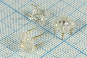 Светодиод 7,62x 7,62x 5,1, белый, 3000 мкд, угол 90, цвет линзы: прозрачный, DFL7605UWC