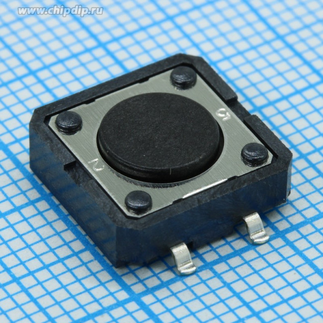 B3FS-4002P, Микропереключатель TACT, SPST-NO, Пол: 2, 0,05A/24ВDC, SMT, нет