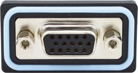 HDF-R15-213L011, HDF 15 Way Right Angle Solder D-sub Connector Socket, 2.29mm Pitch, with 4-40 Screw Locks HDF-R15-213L011, HDF 15 Way Right Angle Solder D-sub Connector Socket, 2.29mm Pitch, with 4-40 Screw Locks