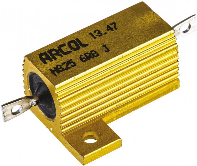 HS25 6R8 J, Резистор проволочный с радиатором, с винтовым креплением, 6,8 Ом, 25Вт, ±5% HS25 6R8 J, Резистор проволочный с радиатором, с винтовым креплением, 6,8 Ом, 25Вт, ±5%