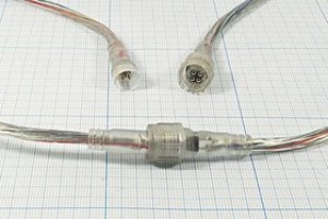Штекер/гнездо питания, 4L-160мм, гайка М10/14, герметичный, на кабель; №10964 шт/гн пит\4L-160мм\гай М10/14\гермет\\каб\
