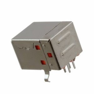 USBR-B-S-S-O-TH, Conn USB 2.0 Type B RCP 4 POS 2.5mm Solder RA Thru-Hole 4 Terminal 1 Port Tray