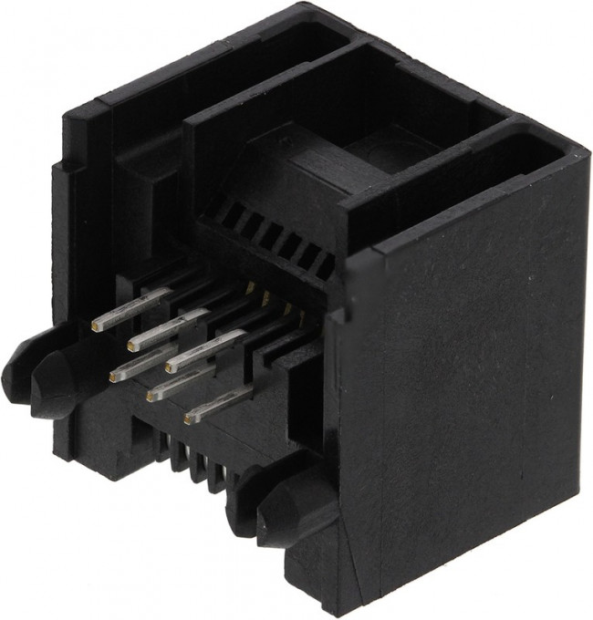 43860-0002, Modular Connectors / Ethernet Connectors RA 6/6 INVERTED low profile