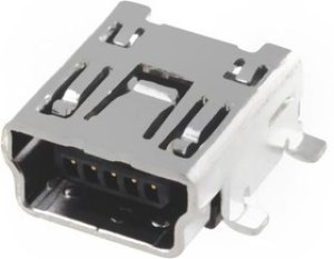 UB-M5BR-G14-4S, Гнездо; USB B mini; SMT; PIN: 5; горизонтальный UB-M5BR-G14-4S, Гнездо; USB B mini; SMT; PIN: 5; горизонтальный