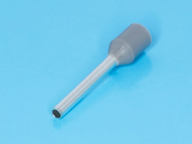 KLS8-01108-E7512 grey (TIC-0.75-12) серый (LT07512), Наконечник 12мм для обжима многожильн. кабеля 0,75мм² изолированный