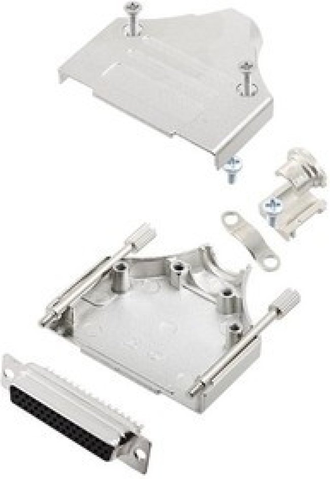 L17MHDM25+L77HDB44S, Разъем D Sub, With Backshell, HD44, High Density, Гнездо, MHDM, 44 контакт(-ов), DB, Solder Cup