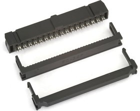 IDC-34F (DS1016-34), Розетка 2.54мм на шлейф 34 pin с фиксатором кабеля