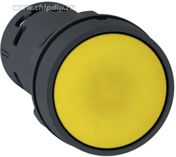 Кнопка 22мм желтая с возвратом 1НО XB7NA81